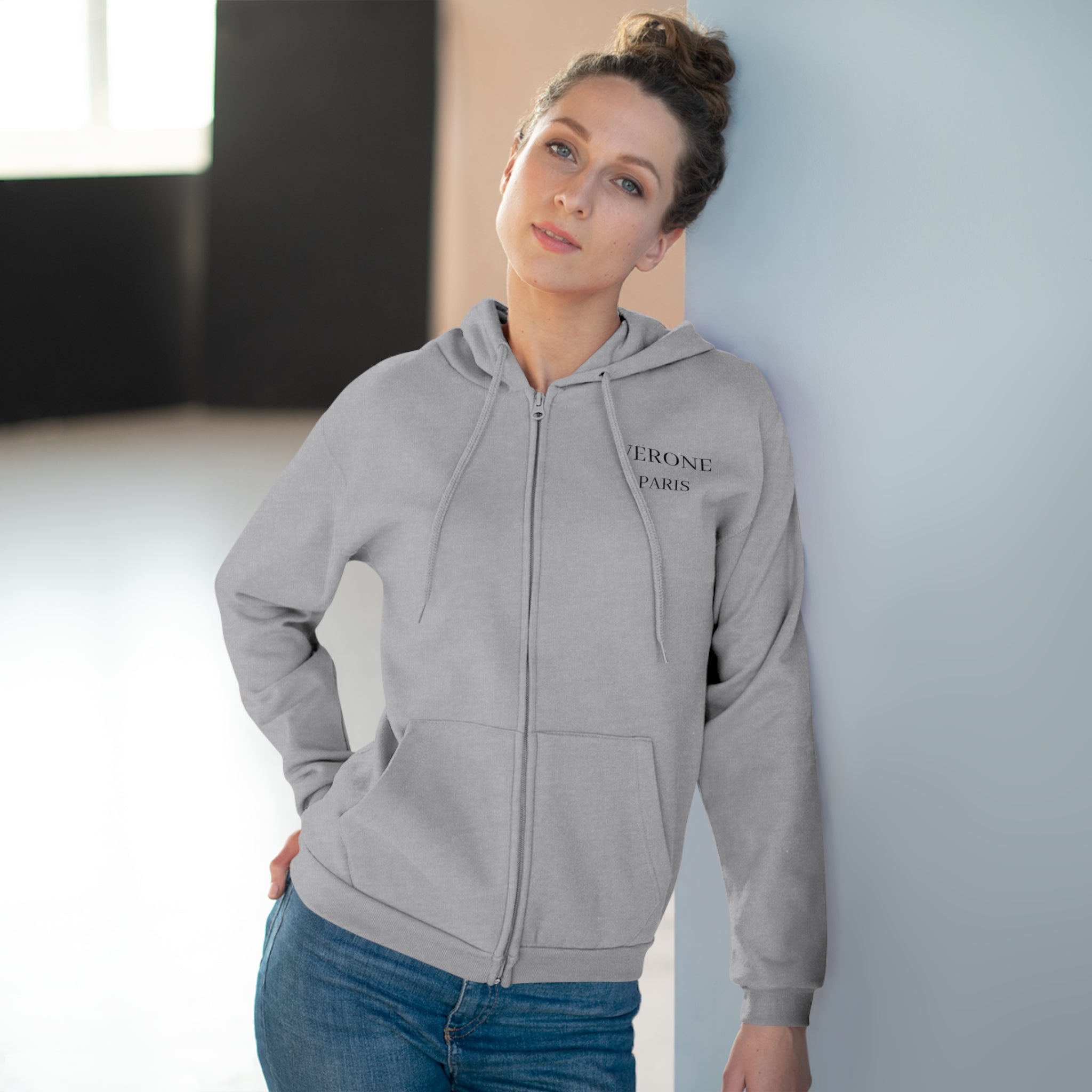 VÉRONE PARIS Zip Hoodie - Premium Kapuzenjacke Unisex