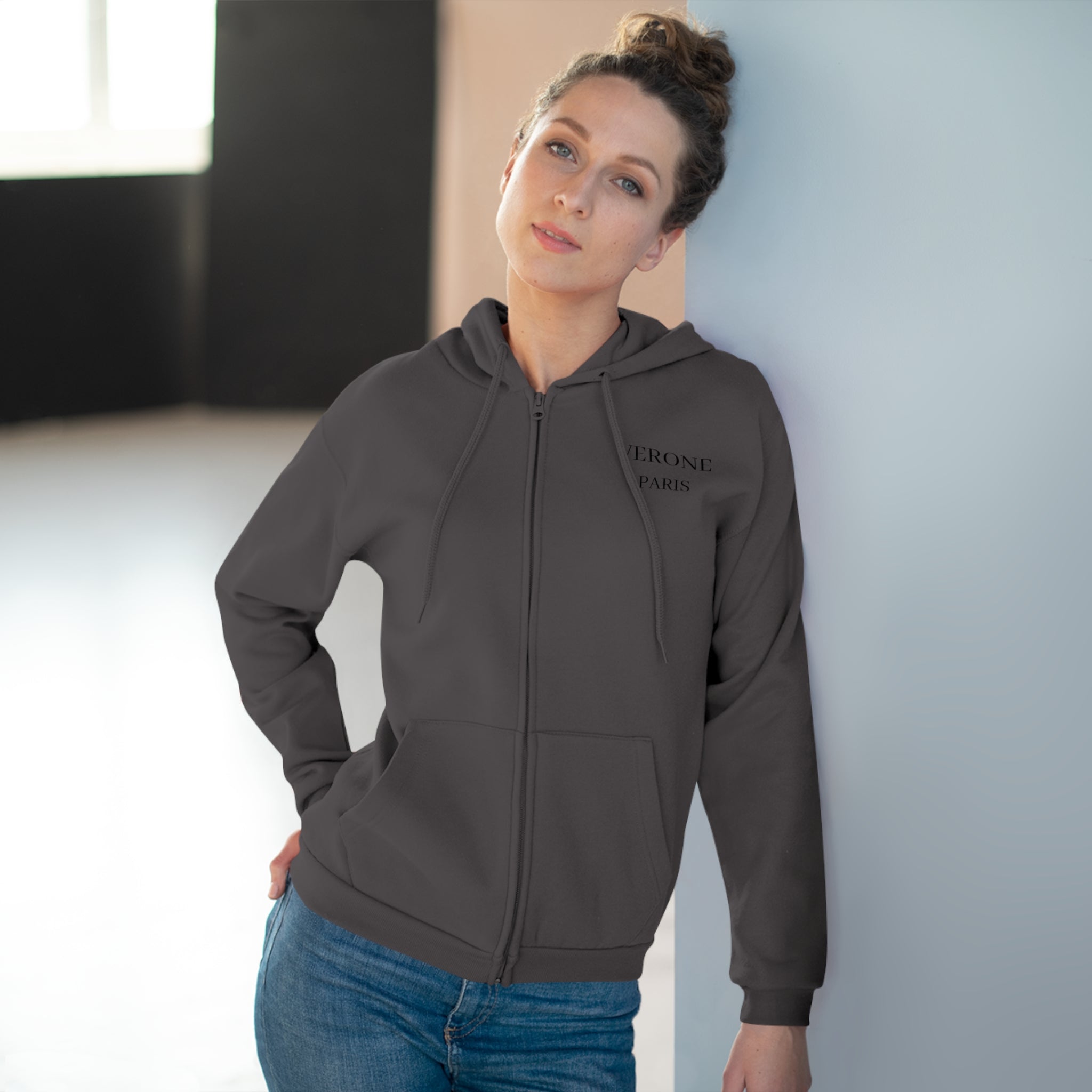 VÉRONE PARIS Zip Hoodie - Premium Kapuzenjacke Unisex